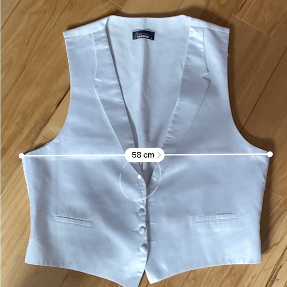 Bracci men’s L white suit vest / waistcoat - Picture 3 of 3